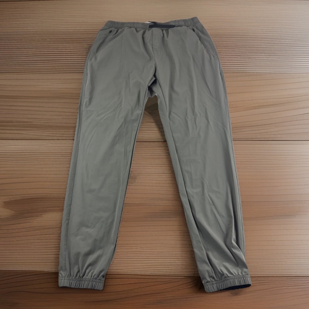 UNRL Pants Mens L Green Tapered Zip Pockets Drawstring Joggers Sweatpants Pants